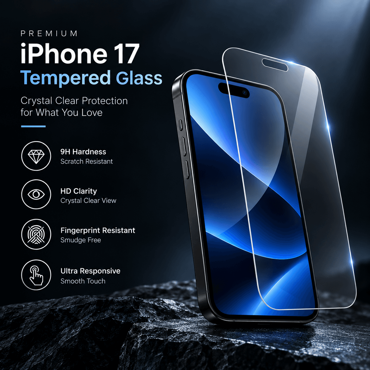 iPhone 17- "Thick Glue Tempered glass"